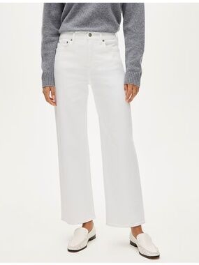J. Crew Women's Slim Wide Jean in White Denim size 25 Petite